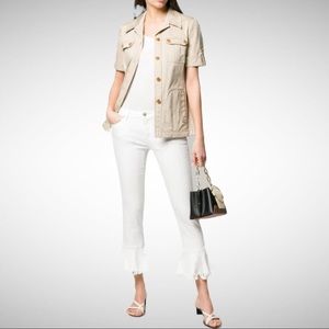 Michael Kors Izzy Flounce Jeans White 4